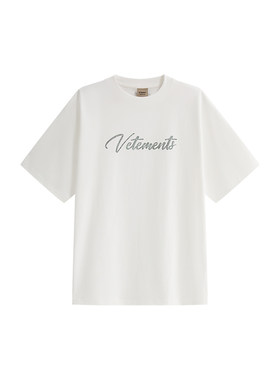 VETEMENTS明星同款烫钻T恤
