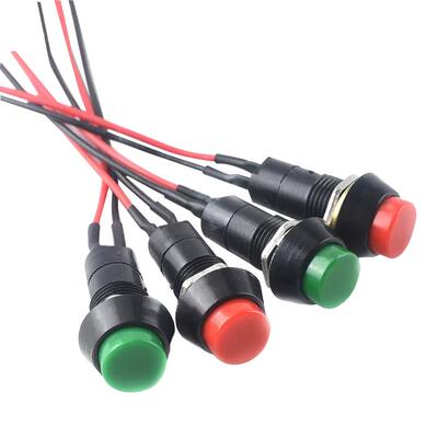 带线开关小型船型圆形按钮