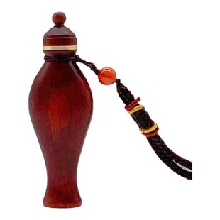 益德成紫檀梅瓶鼻烟壶鼻烟粉容器把手玩中国特色工艺摆件礼品文玩