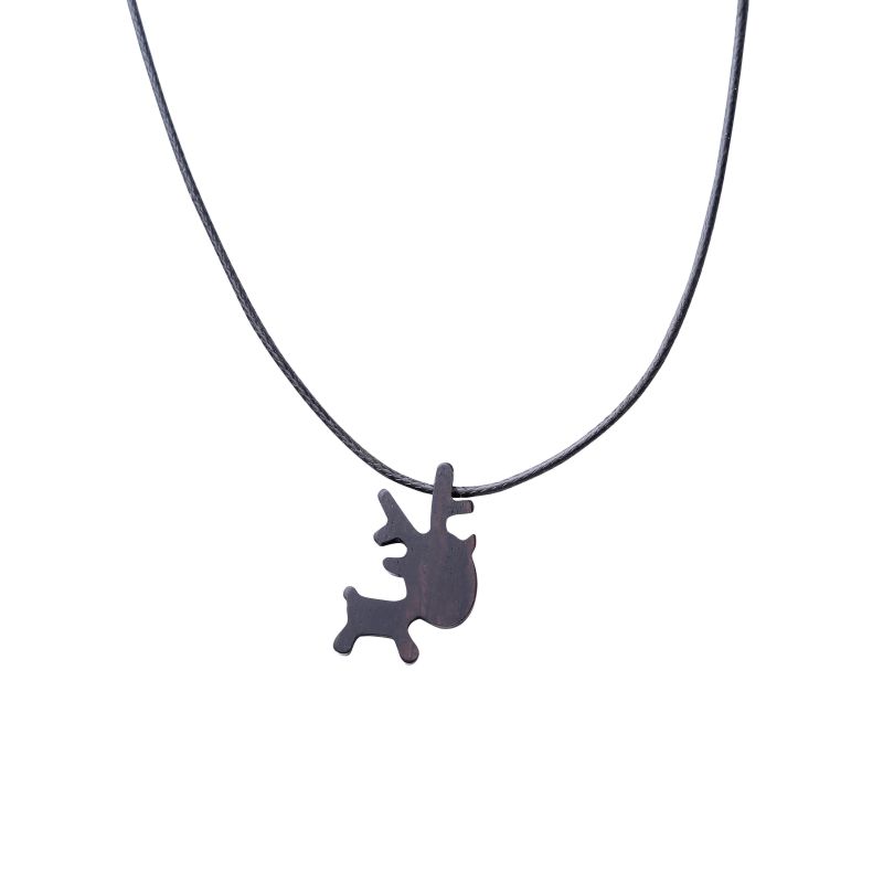 黑檀木十字链女小清新锁骨链