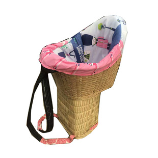 双肩背带内套背篓竹编婴儿背篼儿童背椅娃娃背袋手工竹抱椅背篓竹