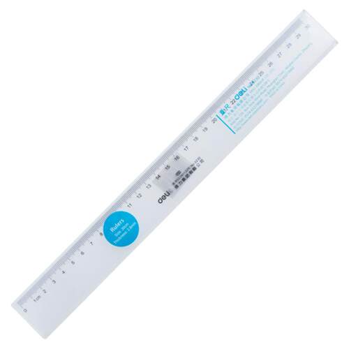得力文具30cm直尺透明直尺30厘米塑料直尺30公分直尺 尺子6230 D06