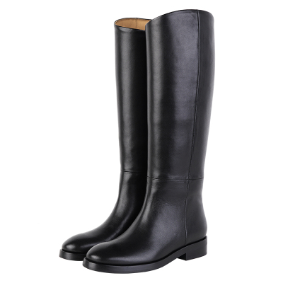 IORE极简多维立体靴筒低跟长靴