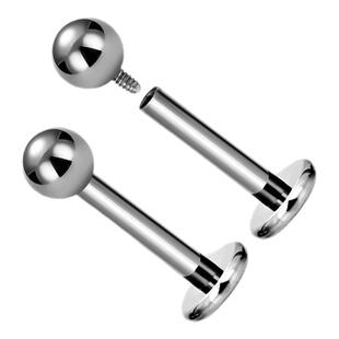 医用钛合金耳钉插针式耳骨钉唇钉防过敏养耳洞平底内螺纹睡觉免摘