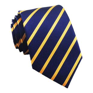 滴滴专车快车司机领带免打手打拉链一拉得懒人蓝色黄纹男女8CM宽