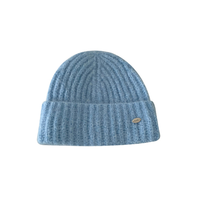 韩版冰岛蓝毛线帽女秋冬季冷帽