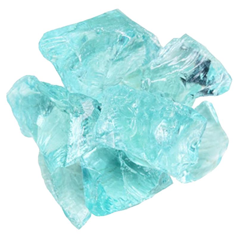 玻璃鱼缸造景底砂冰蓝水晶原石微景观创意装饰品水族箱摆件铺底石