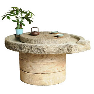 农村老旧石磨片盘茶盘桌摆件镇宅园林庭院别墅景观造景铺路踏步石