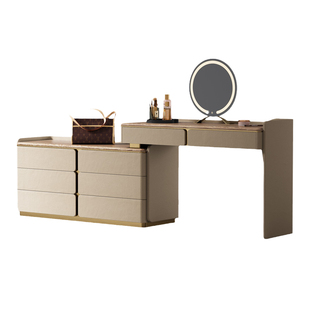 Mobeier 高端意式轻奢梳妆台豪华别墅现代高级感床头柜化妆桌一体