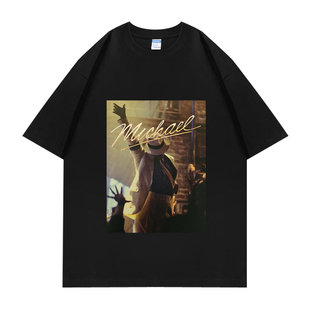 迈克尔杰克逊周边个性创意小众潮短袖T恤衣服体恤半袖打底文化衫