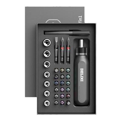 德力西棘轮螺丝刀套装工具多功能