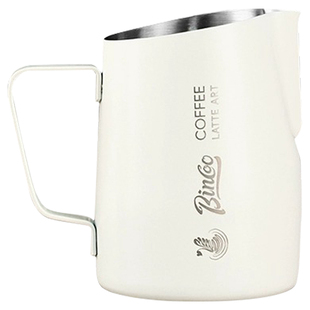 Bincoo不锈钢打奶缸大斜口专业咖啡拉花杯带刻度意式奶泡杯神器