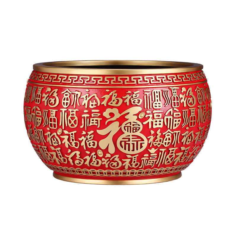 彩铜《百福聚宝盆》摆件礼品