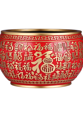 彩铜《百福聚宝盆》摆件礼品