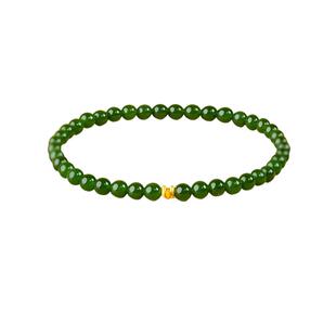 【自营】daisy beauty和田玉菠菜绿手串女小米珠串礼物玉石珠手链