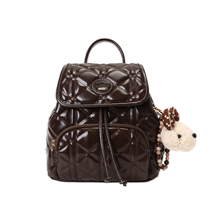 南风Chio2nd 北国雪松双肩包包女秋冬复古菱格手提单肩斜挎小背包