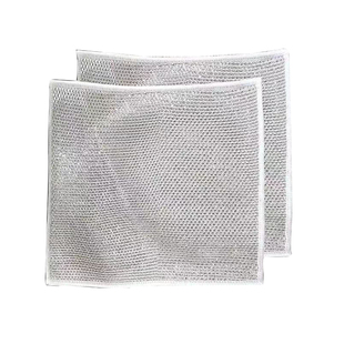 仿钢丝抹布厨房专用银丝清洁布网格不沾油洗碗刷锅灶台不伤锅抹布