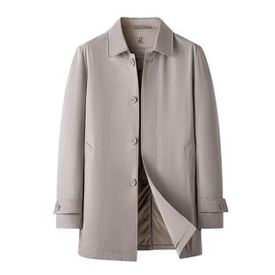 [三防小护盾]梦特娇男士中长款风衣26春季翻领夹克高端外套免烫J