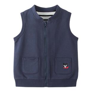 男童马甲纯棉春秋款儿童毛圈坎肩背心宝宝幼儿园外搭马夹外贸童装