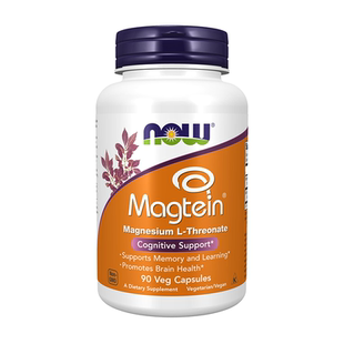 now foods进口苏糖酸镁补充剂magnesium学生补脑专注记忆成人镁片
