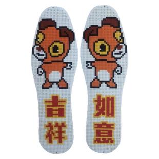 白底鞋垫除臭双面十字绣纯棉布十二生肖鞋垫儿童男女加厚手工刺绣