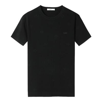 【LOGO提花】利郎青年商务短袖t恤2026夏季时尚圆领休闲时尚短t男