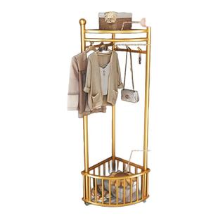 转角衣帽架落地卧室内家用简易衣架墙角晾衣架客厅轻奢挂衣服架子