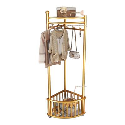 转角衣帽架落地卧室内家用简易衣架墙角晾衣架客厅轻奢挂衣服架子