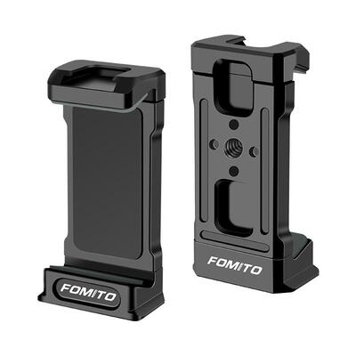 FOMITO 金属手机夹三脚架云台通用阿卡规格摄影视频直播固定支架配件vlog抖音视频自拍新款多功能铝合金夹