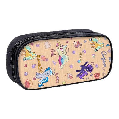 适用笔袋双层大容量女小学生文具袋2025新款小马宝莉女孩文具盒高中生铅笔袋幼儿园男孩初中生收纳袋周边卡通