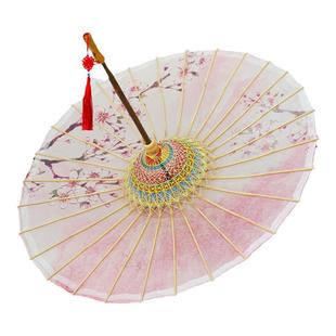 油纸伞纯手工汉服防雨防晒传统实用女江南拍照道具古风装饰桐油伞