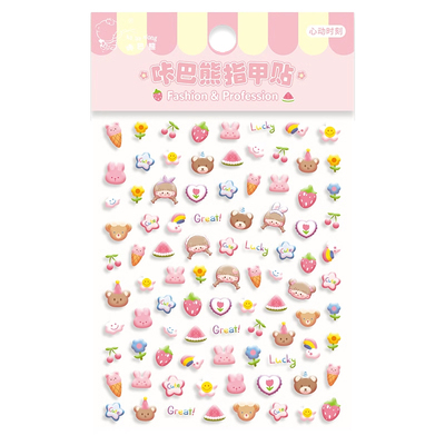 3d立体贴纸圣诞指甲贴儿童女孩