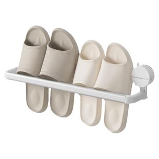 懒角落浴室拖鞋架免打孔卫生间拖鞋挂架吸盘置物架厕所壁挂式鞋架
