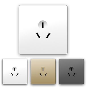 国际电工家用86型大功率一开16安三孔空调插座带开关面板墙壁暗装