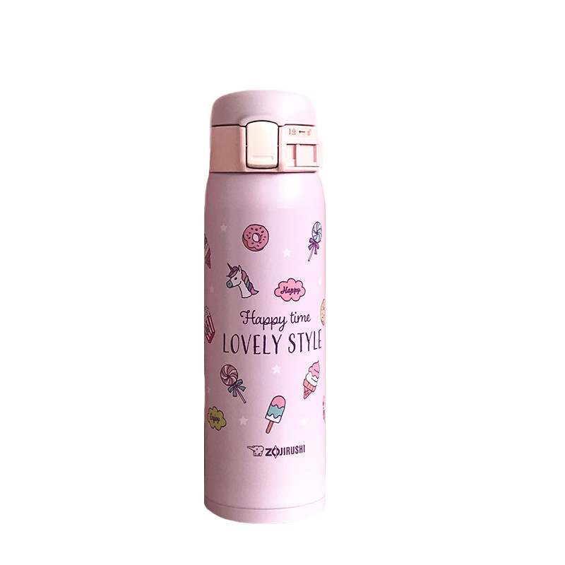 日本进口象印不锈钢可爱卡通儿童女生超轻便携保温杯SM-SG480ml