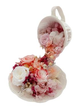 永生花diy礼物创意悬浮永生花茶杯蝶款手工材料包中秋团建