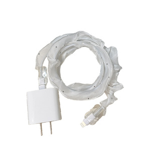 网纱带钻数据线保护套防折断适用苹果17/16/15/14华为oppo小米vivo/ipad手机充电线保护充电器防猫咬缠绕线