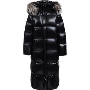 【鹅绒服】ONLY2025冬季新款远红外发热户外光泽感毛领保暖羽绒服