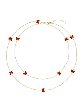 杜蔻蝴蝶毛衣链高级感轻奢长项链