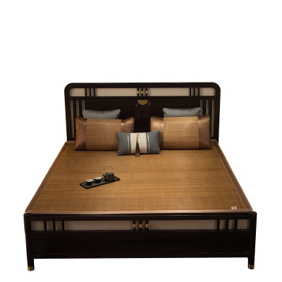 天懿直筒加厚双人床学生定制藤席
