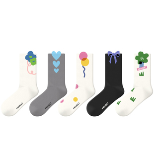 派米袜子女款秋冬花边中筒袜潮袜2025新款配小皮鞋冬季可爱长袜棉