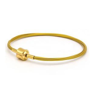 替换周家手绳可穿3D转运珠手绳手链进口软钢丝金色防水保色本命年