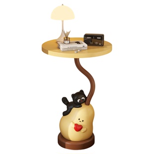 Good猫梨儿童房床头柜窄柜小户型卧室卡通奶油风可爱床边柜置物架