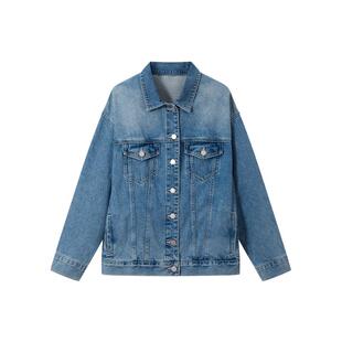 【90s复古丹宁】PIT宽松显瘦水洗牛仔短外套休闲上衣女春装新款