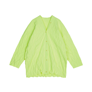 JNBY/江南布衣折扣春夏毛针织衫宽松开襟中长款宽松休闲外套女