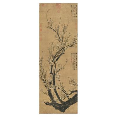 王冕南枝春早图国画墨梅图