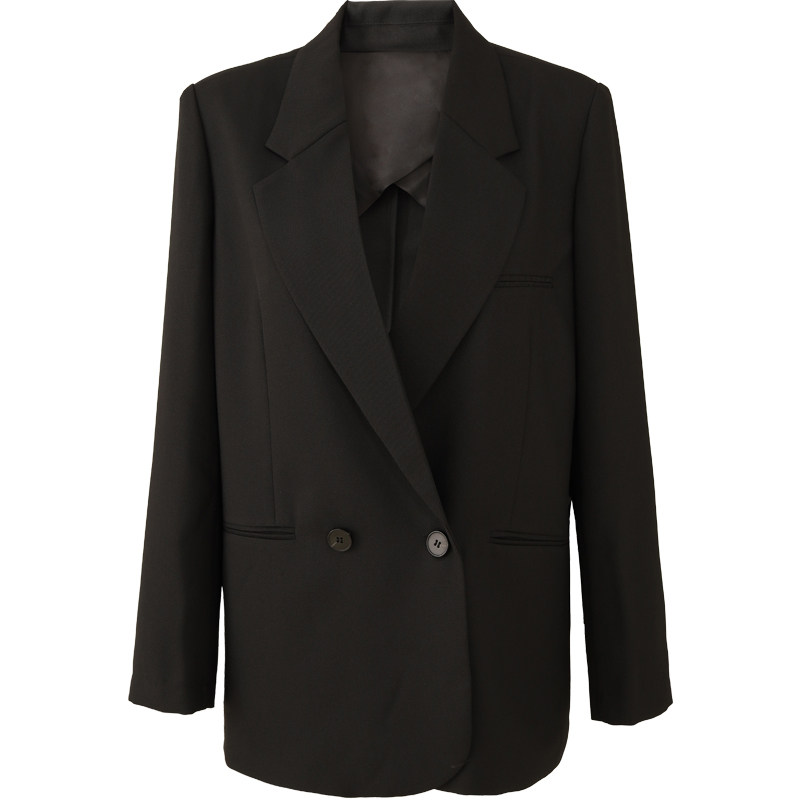 娅丽达高级廓形米色西装外套女2026春夏新款大码女装宽松休闲西服