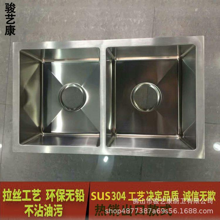 厨房洗菜盆加厚304不锈钢水槽双单槽套餐厨房洗碗池带垃圾桶,家装主材,水槽套餐,淘宝优惠券,粉丝福利购,淘宝优惠卷