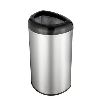 无盖长筒型50升不锈钢商用垃圾桶