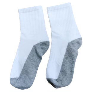 春秋夏儿童袜白色中筒袜子学生男女黑底灰底白袜透气抑菌防臭袜